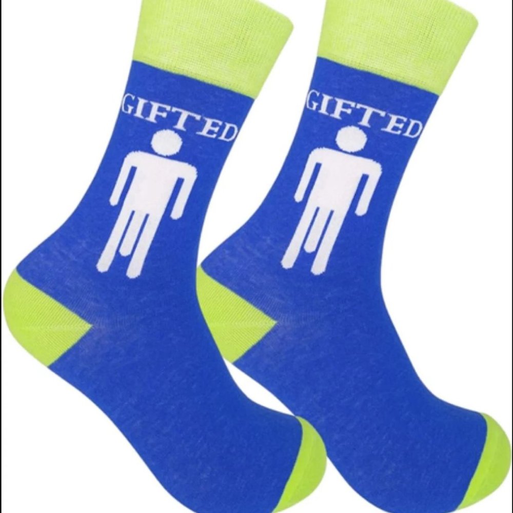 Funatic Novelty Socks "GIFTED" Men's Socks Funny Gift